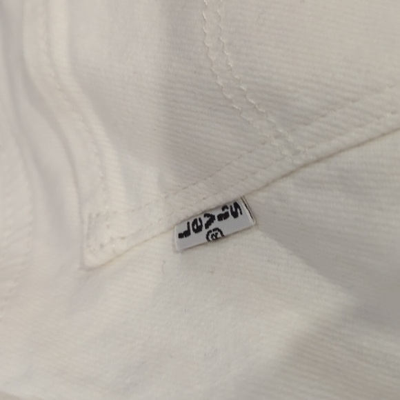 Levi 711 skinny ankle whit jeans with studded bottoms - Picture 4 of 7